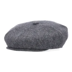 Huer, Kasketter & Hatte^Kangol Uld Flannel Flat Cap Hat Grå