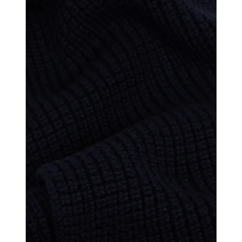 Halstørklæder Og Tørklæder<Dsquared2 Uld Logo Patch Strik Tørklæde Blå