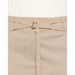 Nederdele^Sportmax Uld Mini Nederdel Lige Pasform Beige