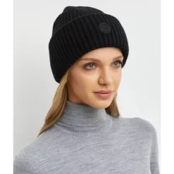 Huer & Kasketter^Yves Salomon Uld og Cashmere Beanie Sort