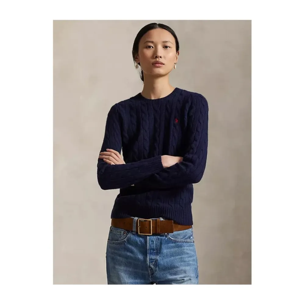 Striktrøjer & Sweatere<Polo Ralph Lauren Uld- og Cashmere Sweater Blå