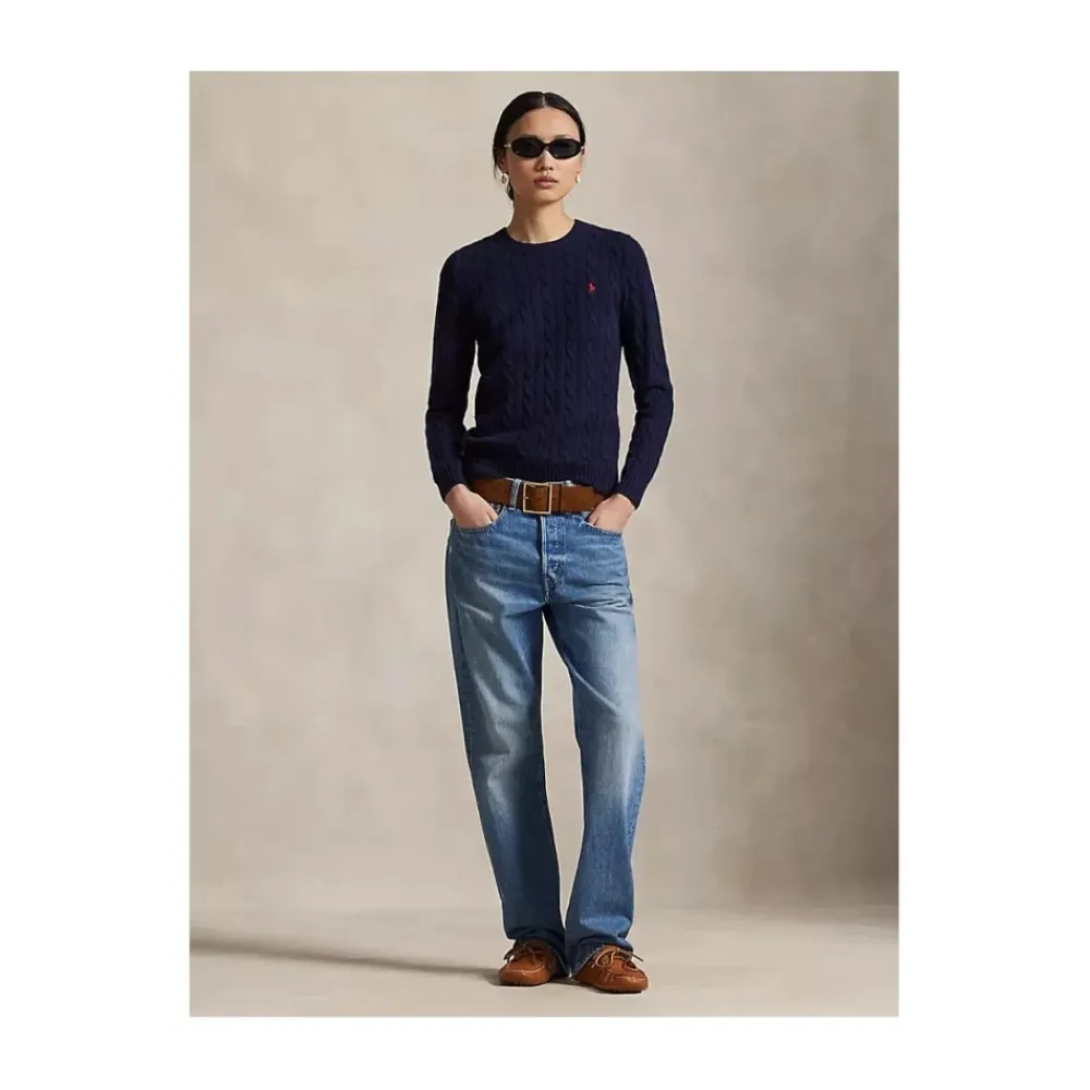Striktrøjer & Sweatere<Polo Ralph Lauren Uld- og Cashmere Sweater Blå