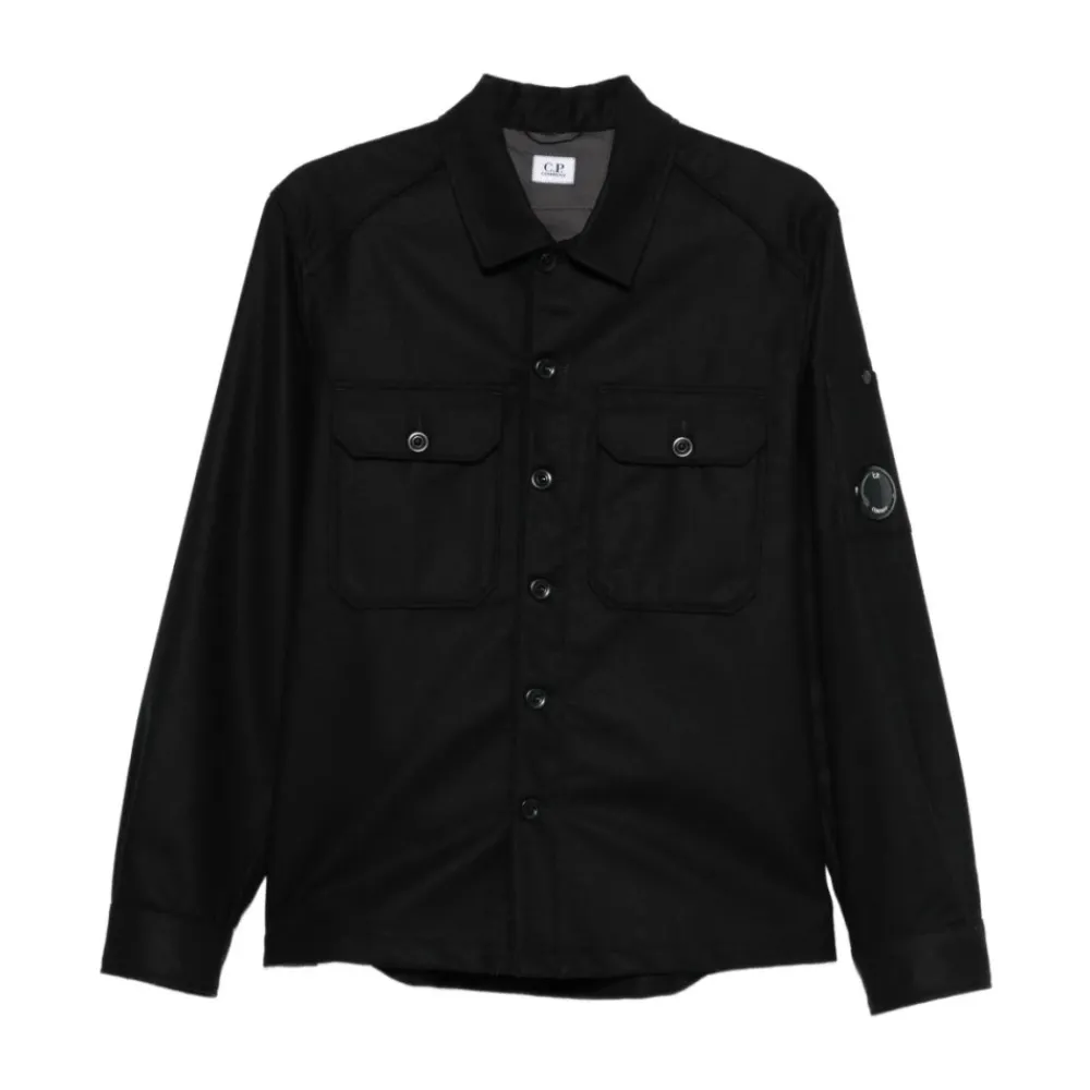 Jakker^C.P. Company Uld Overshirt Sort