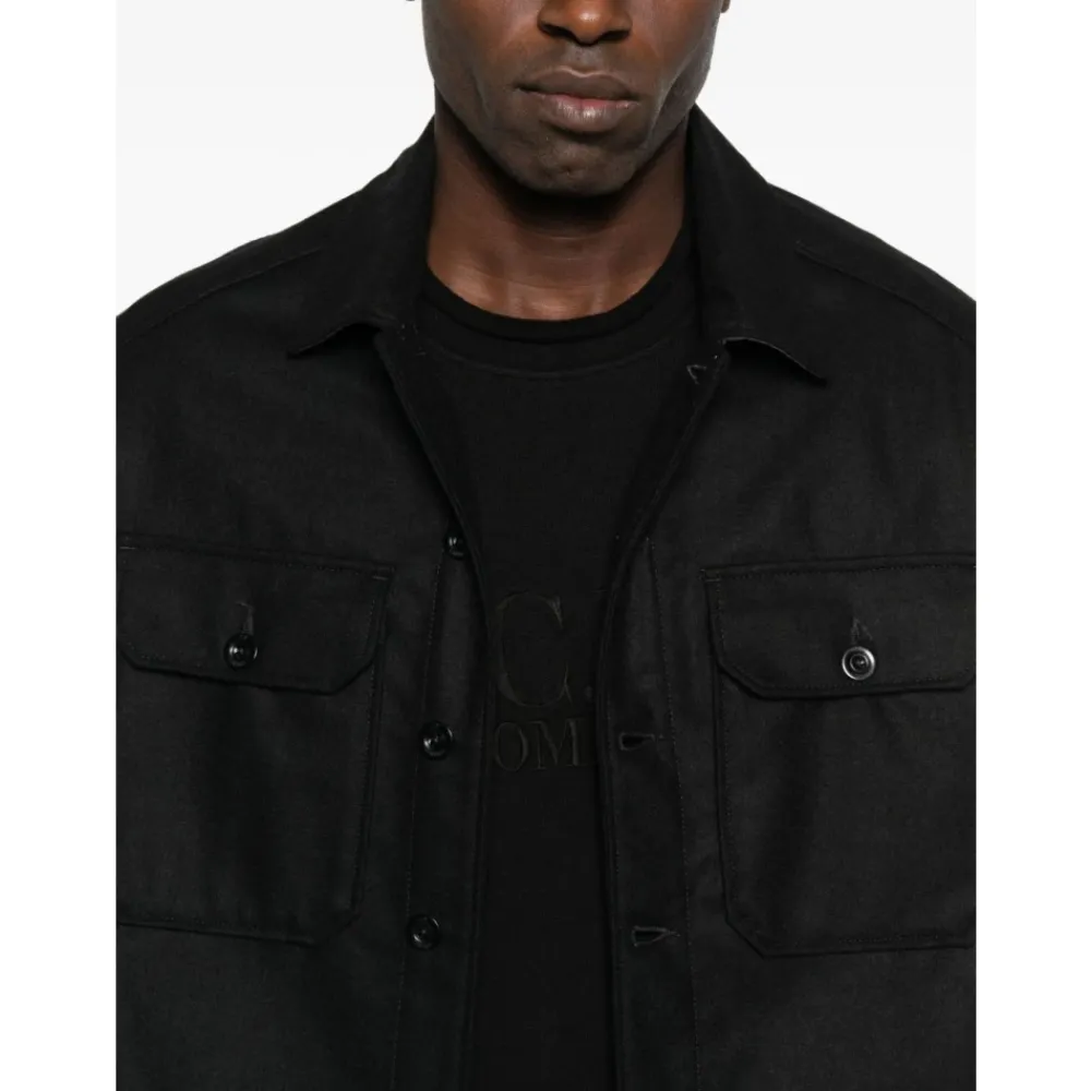 Jakker^C.P. Company Uld Overshirt Sort