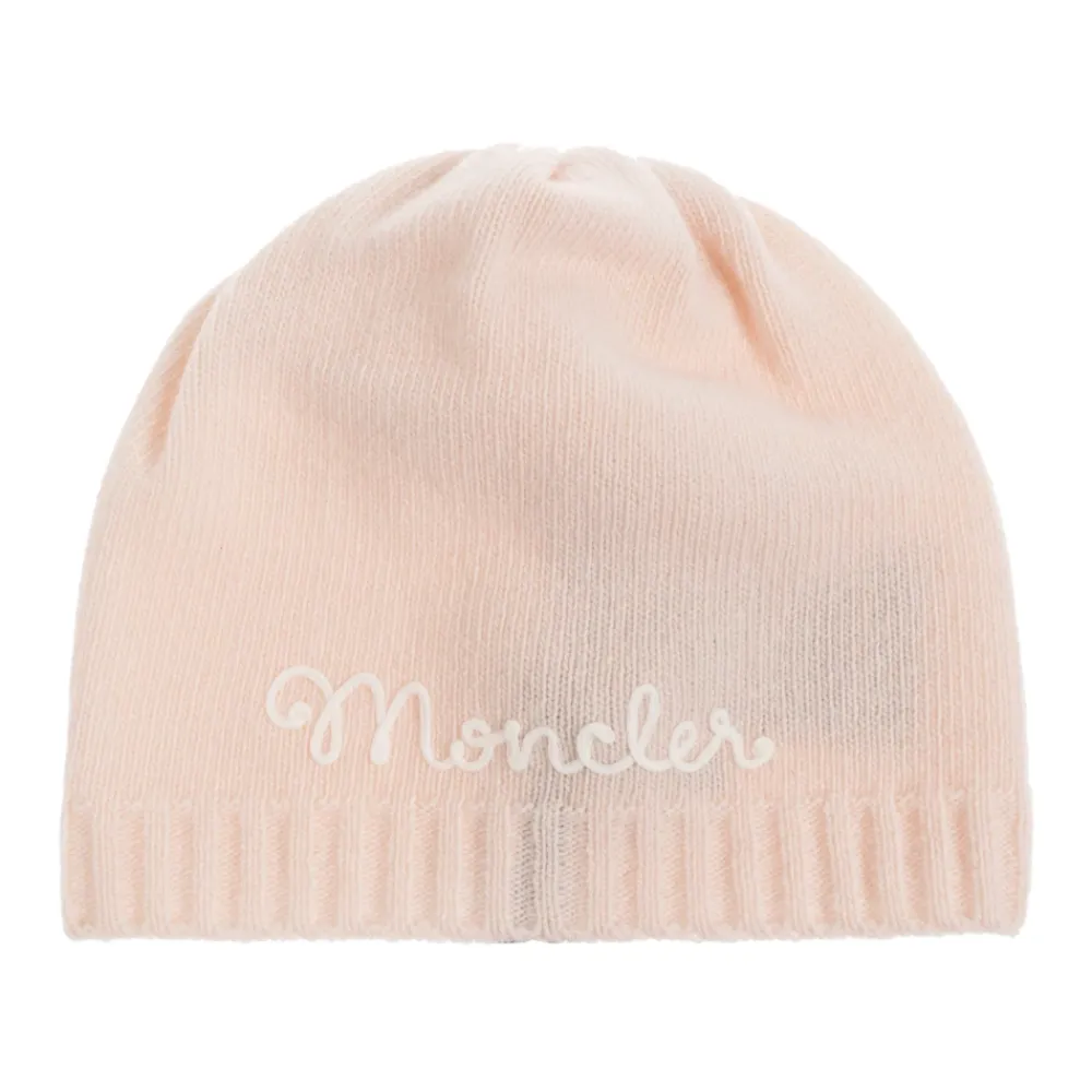 Huer & Kasketter^Moncler Uldhue med broderet logo Pink
