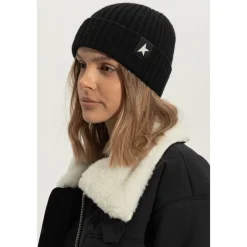 Huer, Kasketter & Hatte<Golden Goose Uldhue med logo Sort