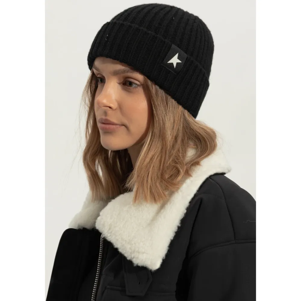 Huer, Kasketter & Hatte<Golden Goose Uldhue med logo Sort