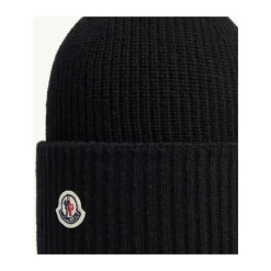 Huer & Kasketter^Moncler Uldhue med Logodetalje Sort