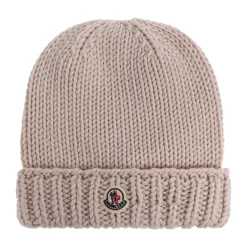 Huer & Kasketter^Moncler Uldhue med logo-patch Pink