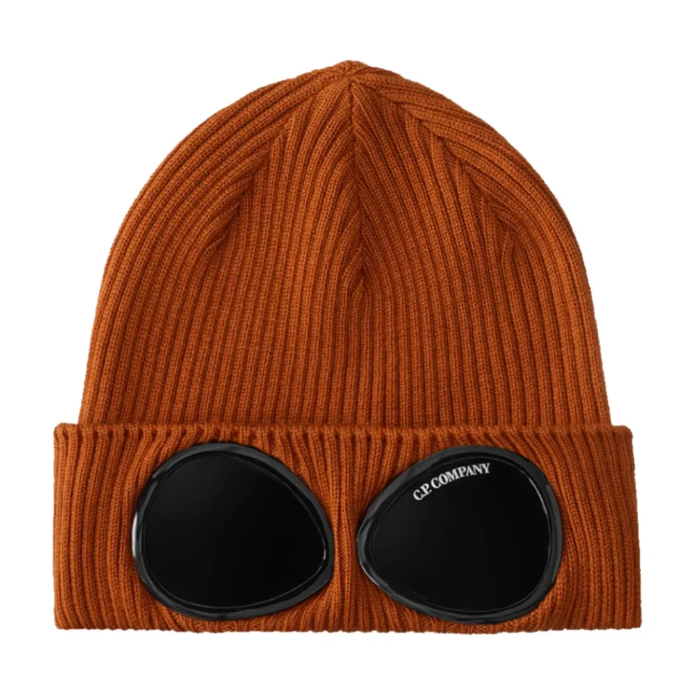 Huer, Kasketter & Hatte|Huer & Kasketter^C.P. Company Uldstrik Goggle Beanie Orange