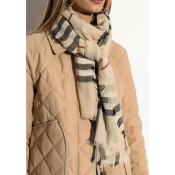 Halstørklæder Og Tørklæder|Tørklæder^Burberry Uldtørklæde Beige