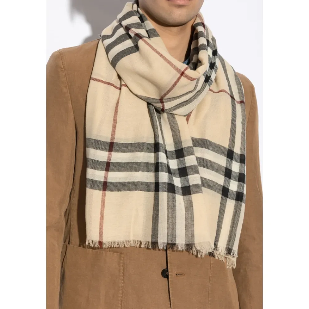 Halstørklæder Og Tørklæder|Tørklæder^Burberry Uldtørklæde Beige