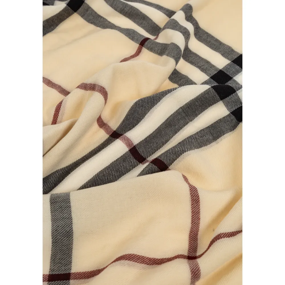 Halstørklæder Og Tørklæder|Tørklæder^Burberry Uldtørklæde Beige