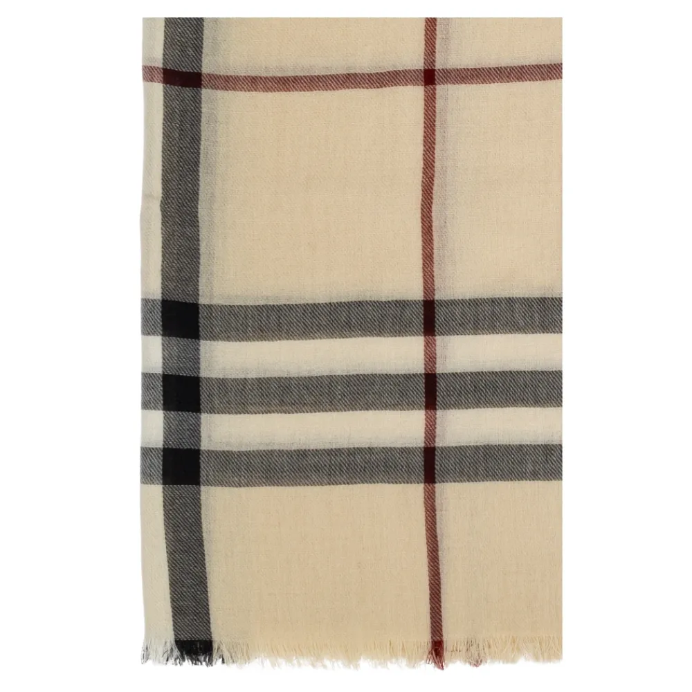 Halstørklæder Og Tørklæder|Tørklæder^Burberry Uldtørklæde Beige