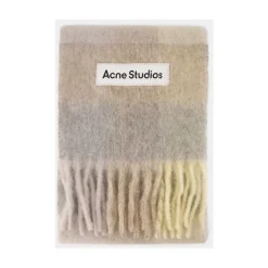 Tørklæder^Acne Studios Uldtørklæde - Beige Multifarvet