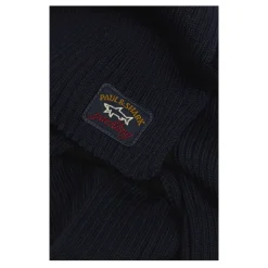 Tørklæder^Paul & Shark Uldtørklæde med ikonisk badge Blå