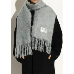 Tørklæder<Acne Studios Uldtørklæde med logo Blå