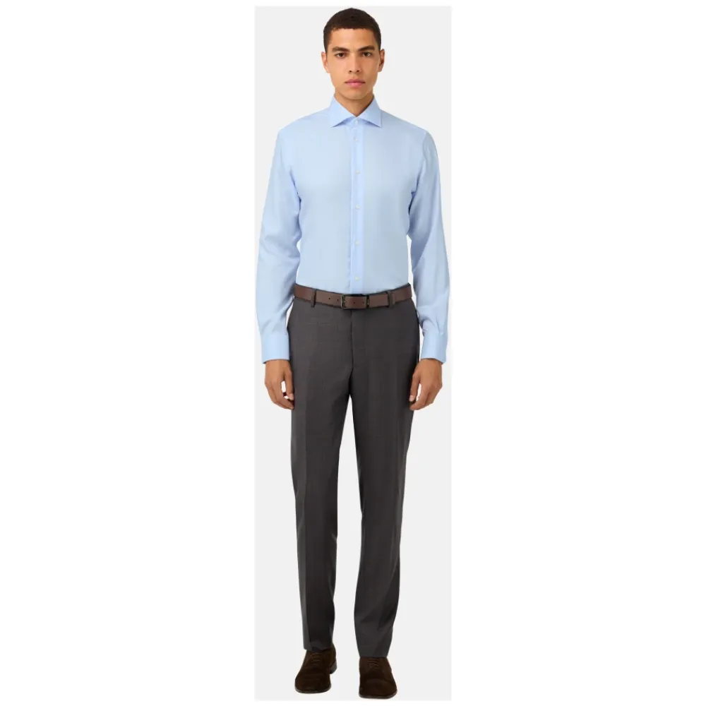 Skjorter<Boggi Milano ULTIMATE NON IRON Slim Fit Bomuld Twill Skjorte Blå