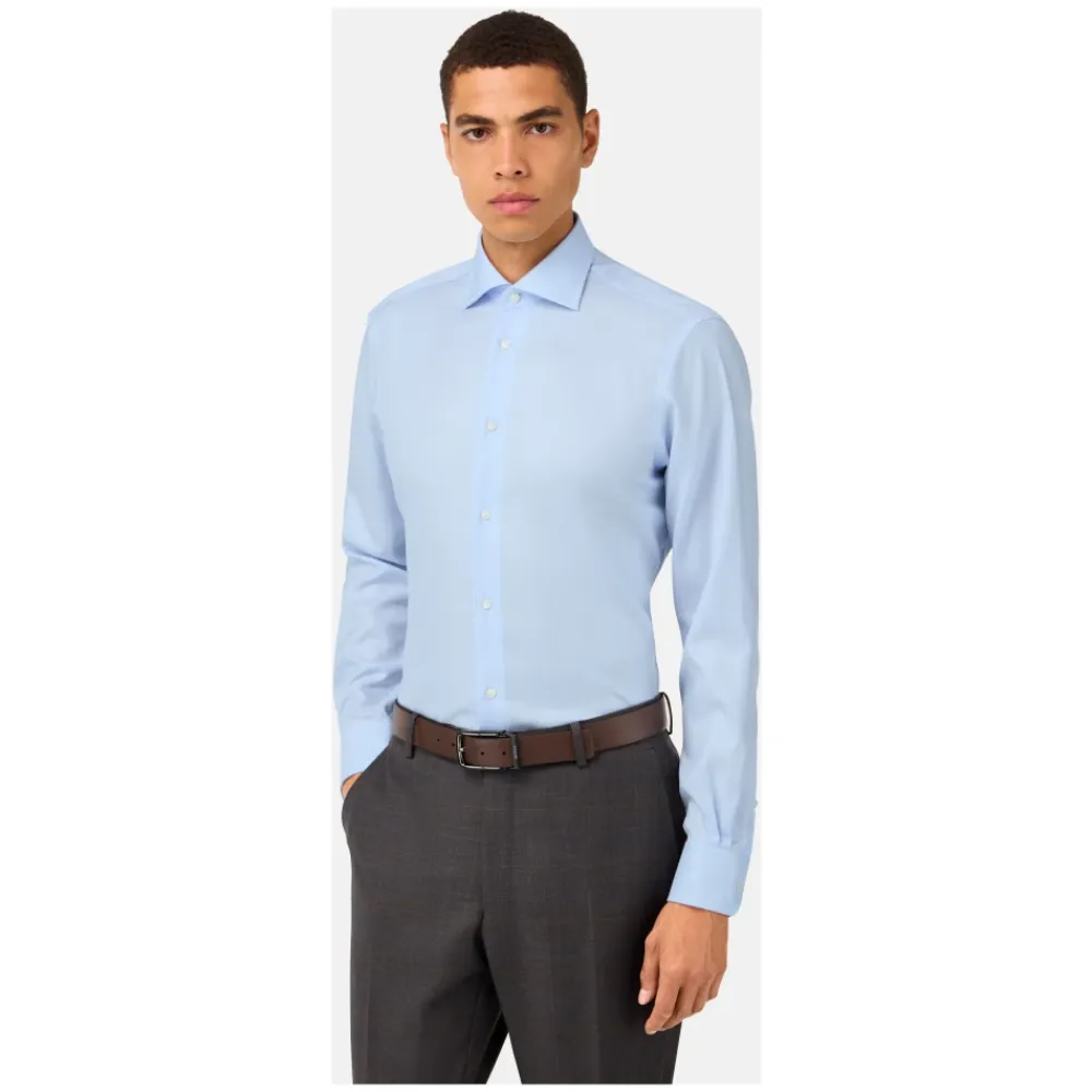 Skjorter<Boggi Milano ULTIMATE NON IRON Slim Fit Bomuld Twill Skjorte Blå