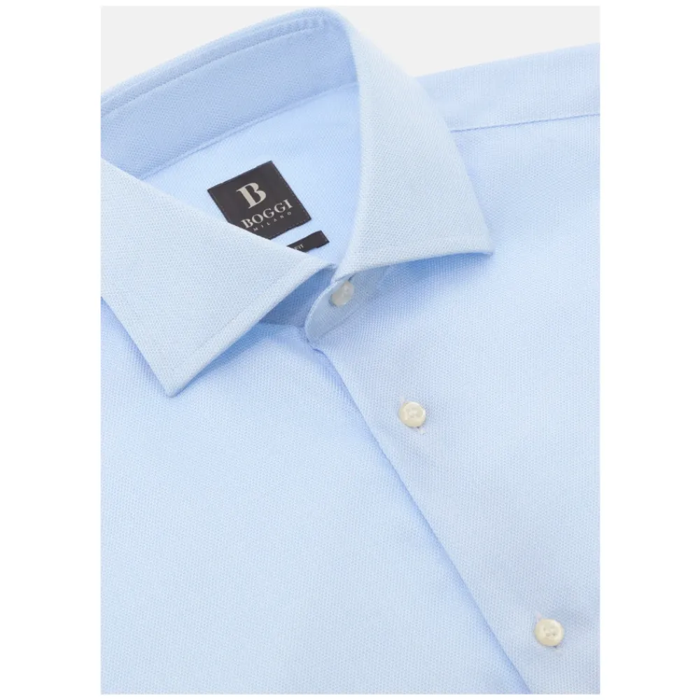 Skjorter<Boggi Milano ULTIMATE NON IRON Slim Fit Bomuld Twill Skjorte Blå