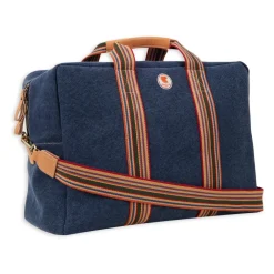 Rejsetasker<GALLO Unisex weekendtaske i ensfarvet blå bomuldskanvas Multifarvet