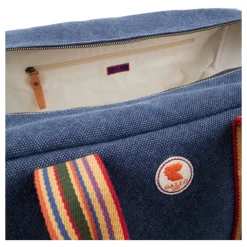 Rejsetasker<GALLO Unisex weekendtaske i ensfarvet blå bomuldskanvas Multifarvet