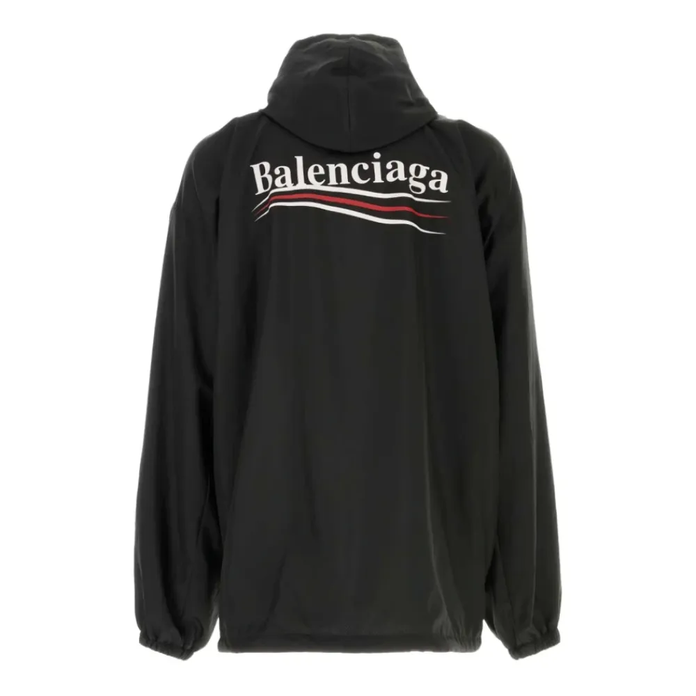 Træningsjakker^Balenciaga Vandtæt jakke med hætte Sort