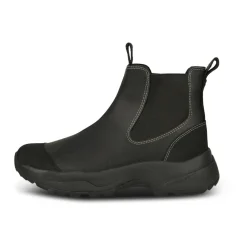 Støvler|Chelsea Boots^Woden Vandtætte gummistøvler med fiskeskinddetaljer Sort