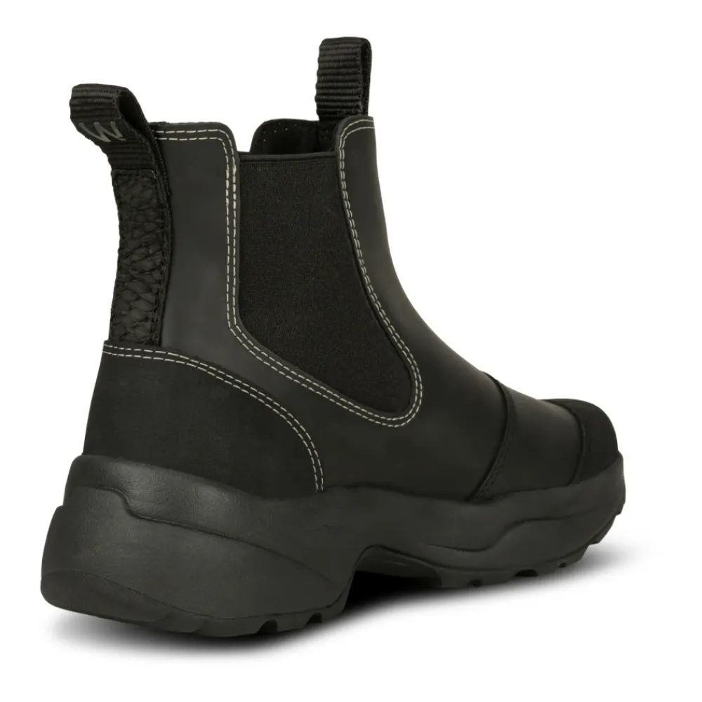 Støvler|Chelsea Boots^Woden Vandtætte gummistøvler med fiskeskinddetaljer Sort