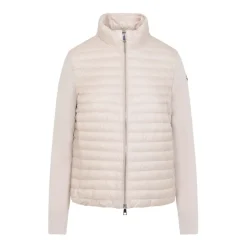 Jakker<Moncler Vatteret Cardigan med Lynlås Pink