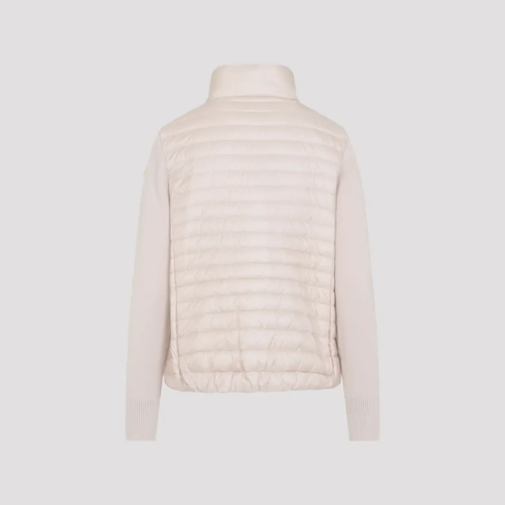 Jakker<Moncler Vatteret Cardigan med Lynlås Pink