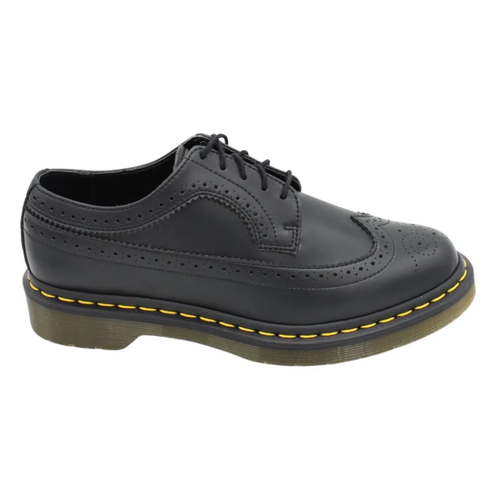 Snøresko^Dr. Martens Vegansk læder Oxford gul søm gummi Sort