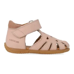 Sandaler^Angulus Velcrosandal - Rosebud Hjertemønster Pink