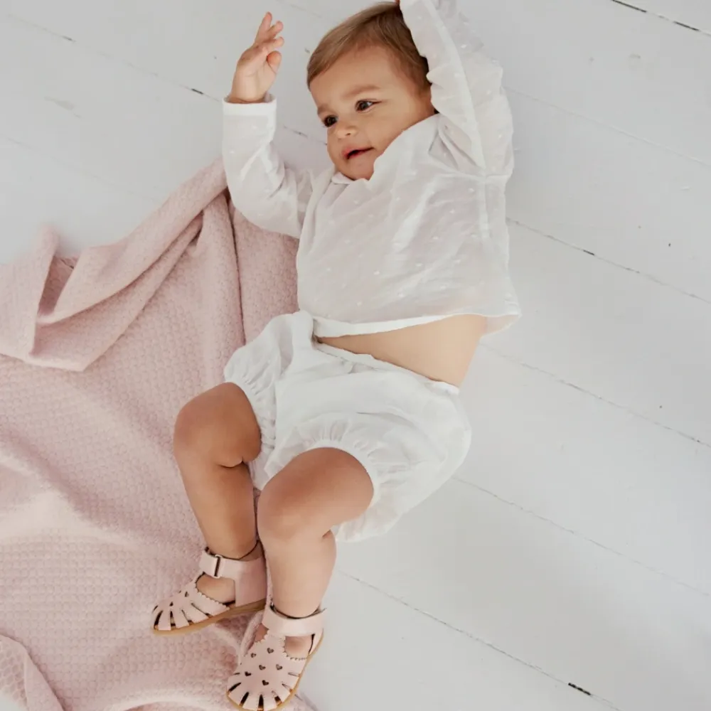 Sandaler^Angulus Velcrosandal - Rosebud Hjertemønster Pink