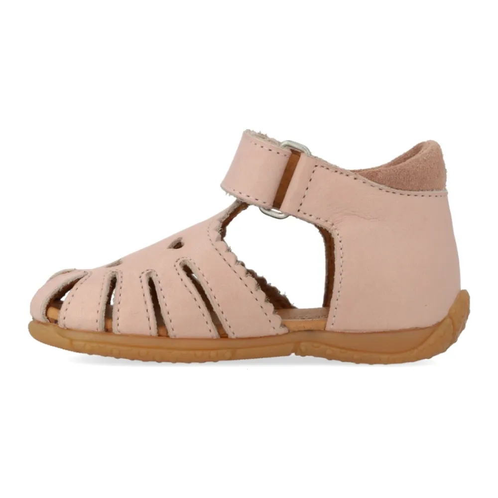 Sandaler^Angulus Velcrosandal - Rosebud Hjertemønster Pink