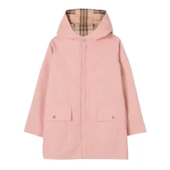Overtøj<Burberry Vendbar Regnfrakke med Hætte Pink