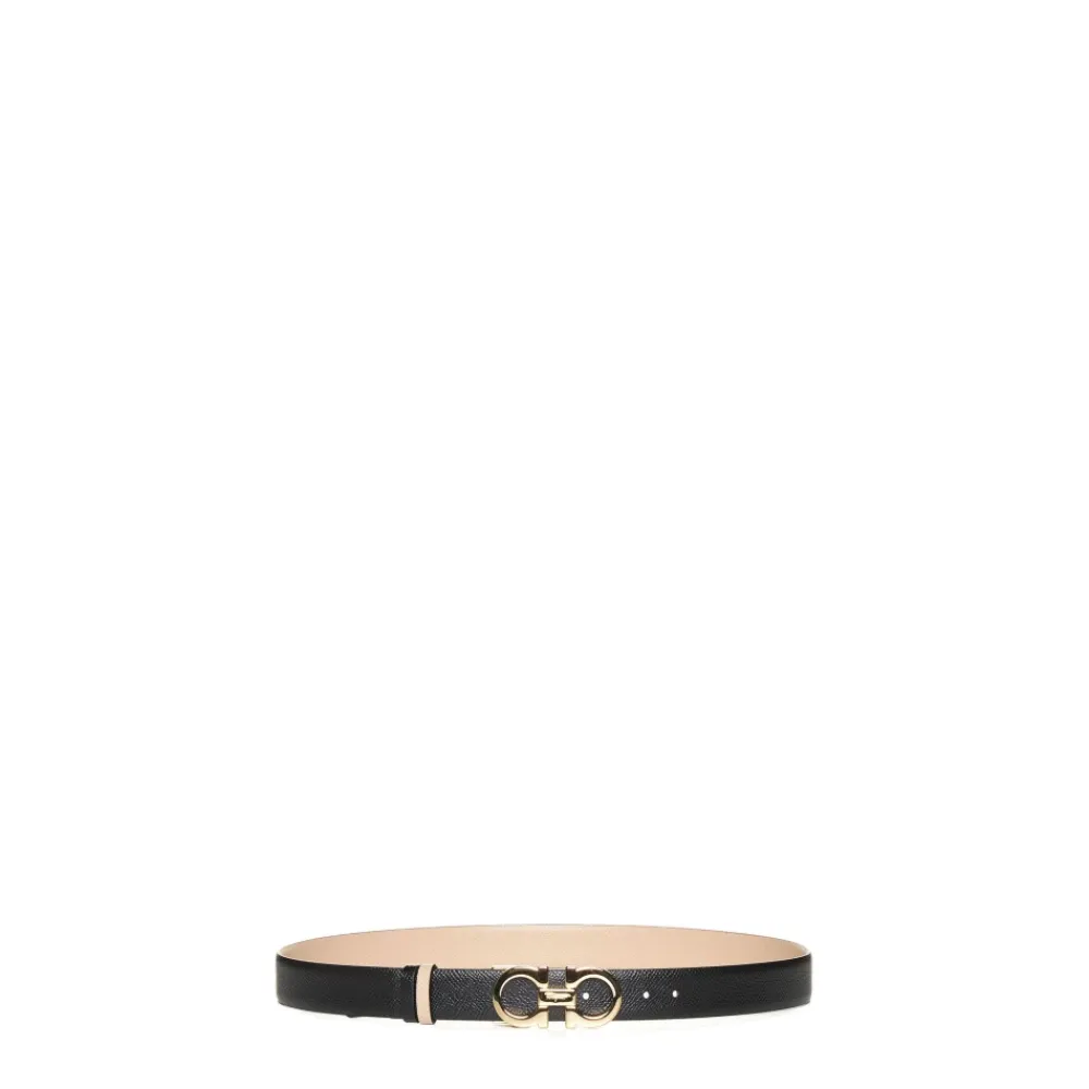 Bælter<Ferragamo Vendbart Bælte Sort