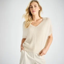 Striktrøjer & Sweatere<Marie Méro Vid V-hals Sweater Beige