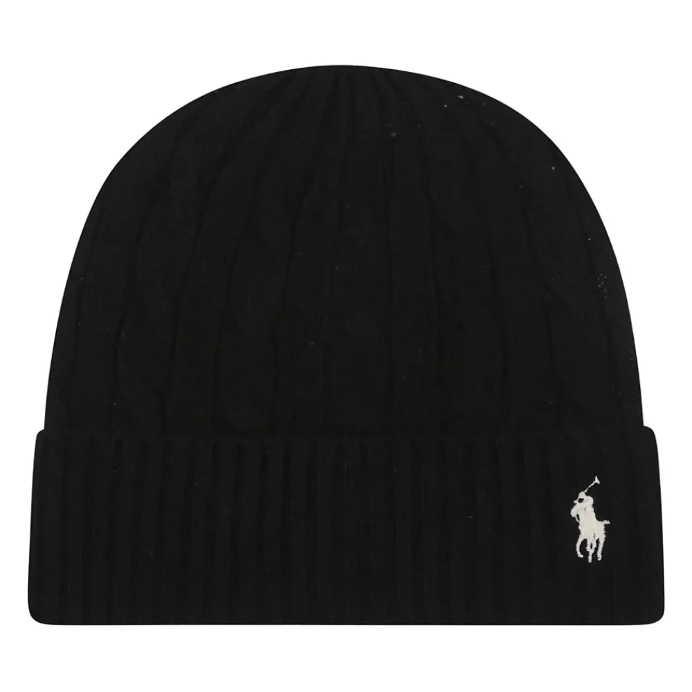 Huer & Kasketter<Polo Ralph Lauren Vinter Beanie Hat Sort