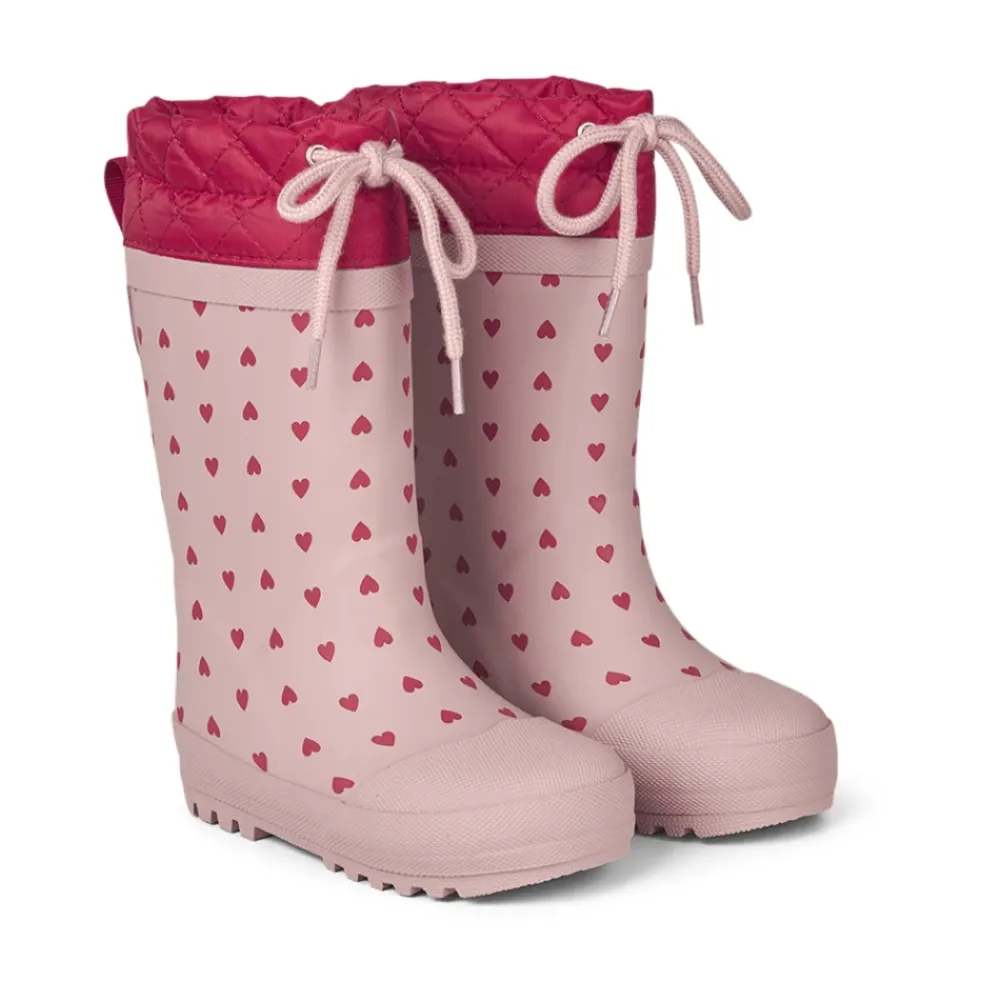 Gummistøvler<Angulus Vintergummistøvler med uldforing Pink