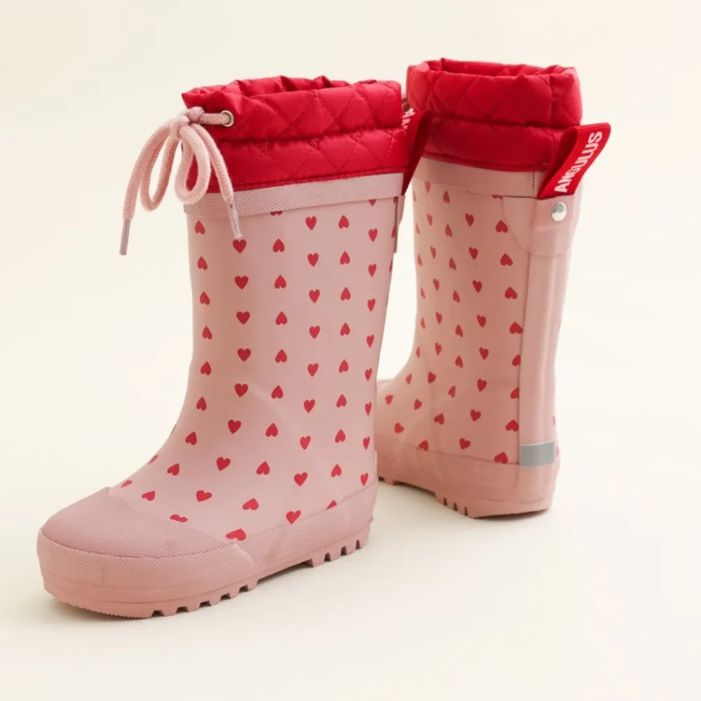 Gummistøvler<Angulus Vintergummistøvler med uldforing Pink