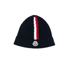 Huer & Kasketter^Moncler Virgin Wool Beanie Blå