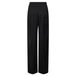 Bukser<Balenciaga Viskosebukser med Tone-i-Tone Logo over det Hele Sort