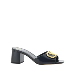 Stiletter^Valentino Garavani VLogo Leather Sandals Sort