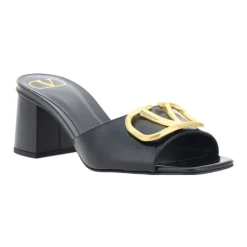 Stiletter^Valentino Garavani VLogo Leather Sandals Sort