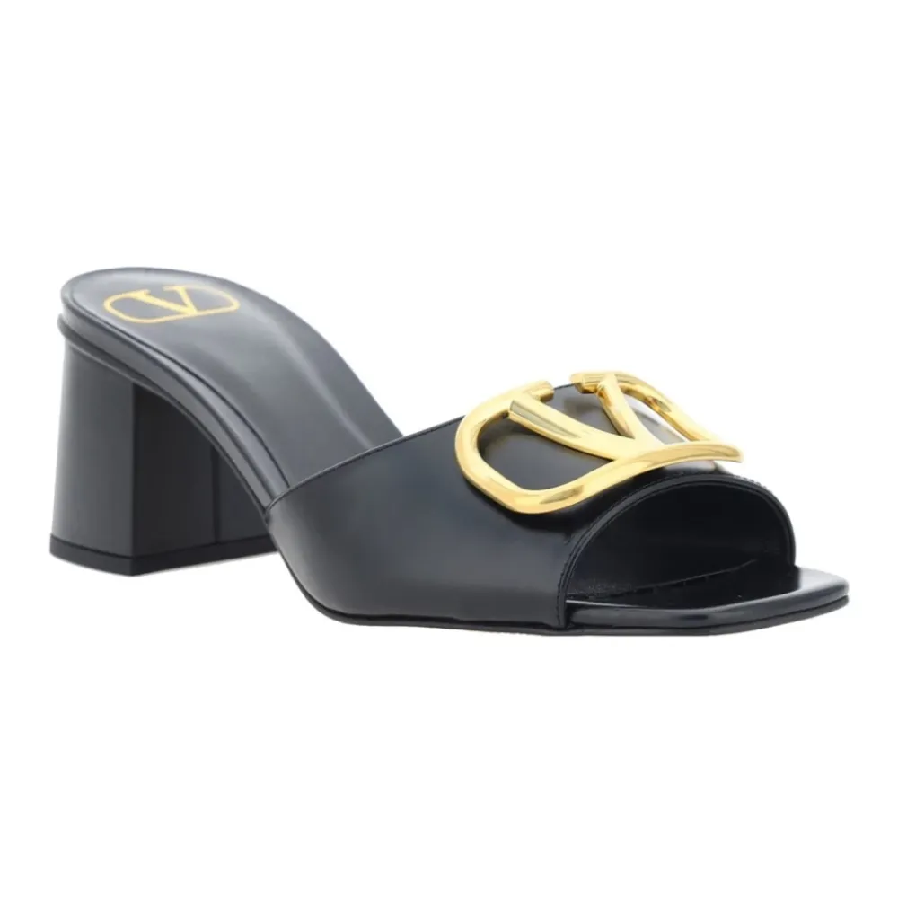 Stiletter^Valentino Garavani VLogo Leather Sandals Sort