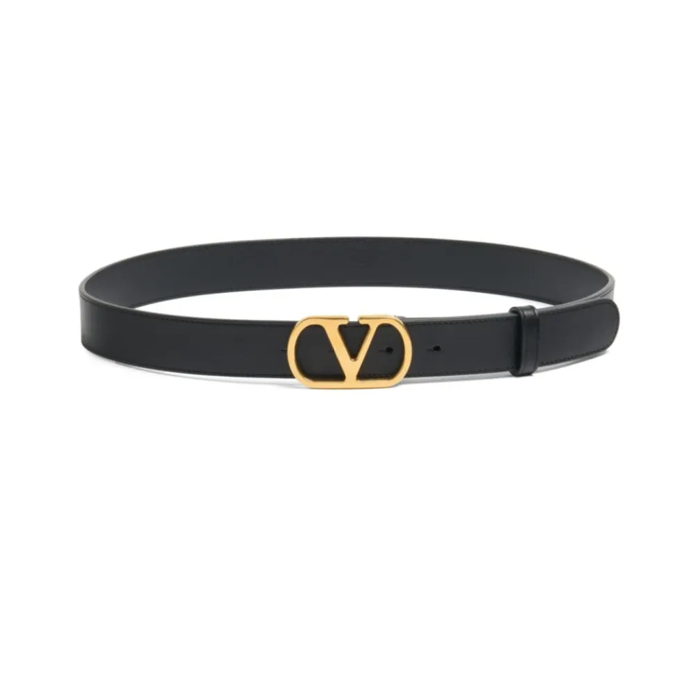 Bælter^Valentino Garavani Vlogo Signature Bælte Sort