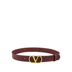 Bælter^Valentino Garavani VLogo Signature Bælte i Mørk Aubergine Brun