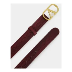 Bælter^Valentino Garavani VLogo Signature Bælte i Mørk Aubergine Brun