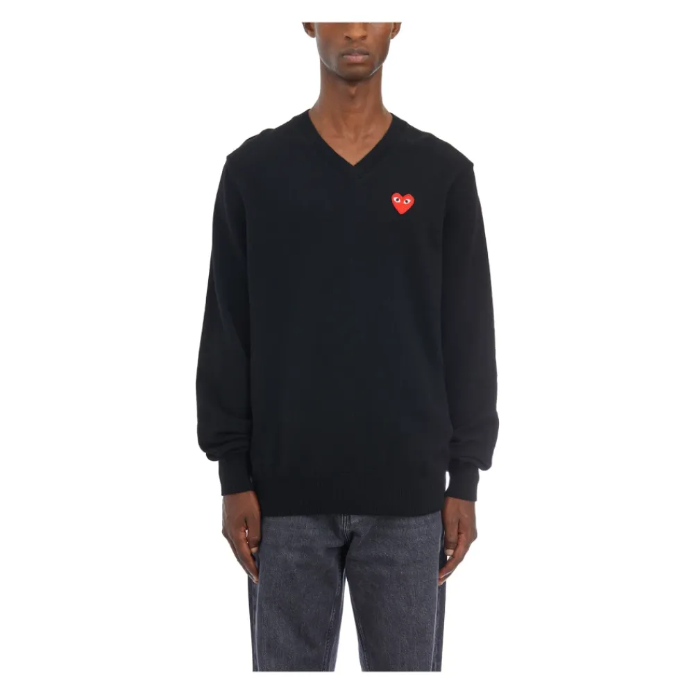 Sweatshirts<Comme des Garçons Play V-Neck Logo Tee Sort